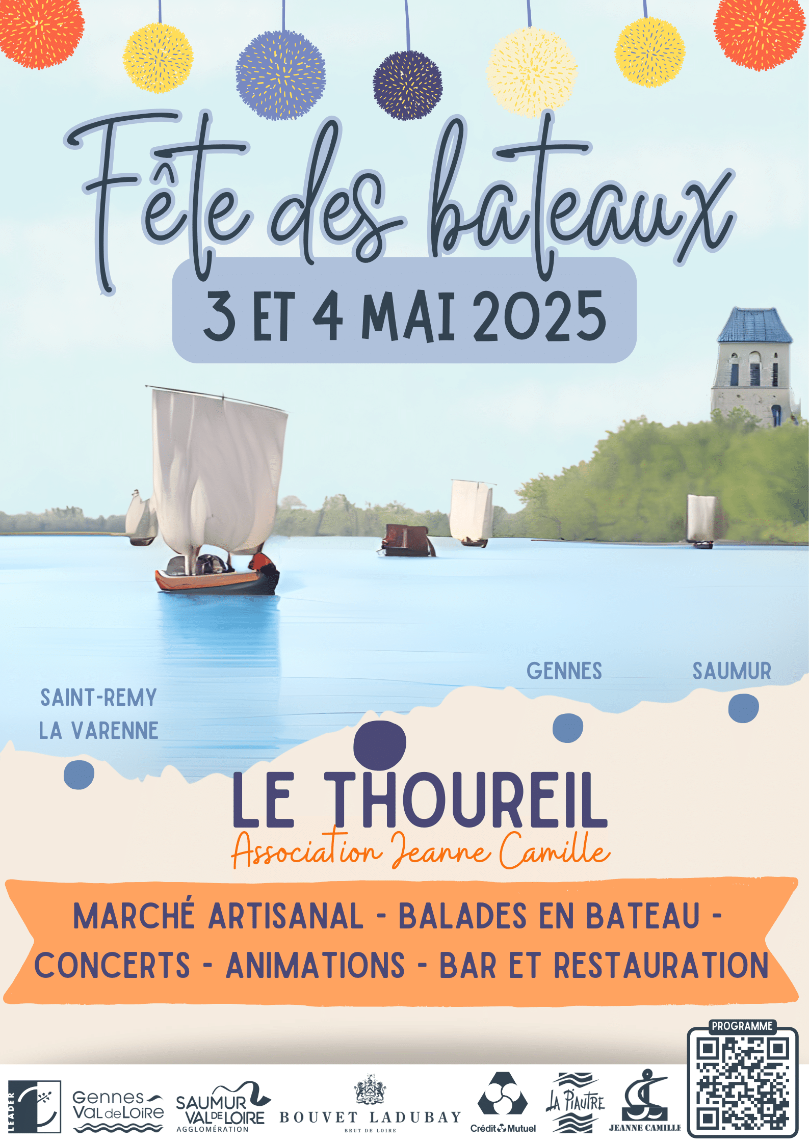 affiche fte des bateaux au thoureil association jeanne camille 2b582702031147e8a2efe7f8fea85195
